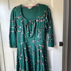 Boden jersey knit green dress 8P
